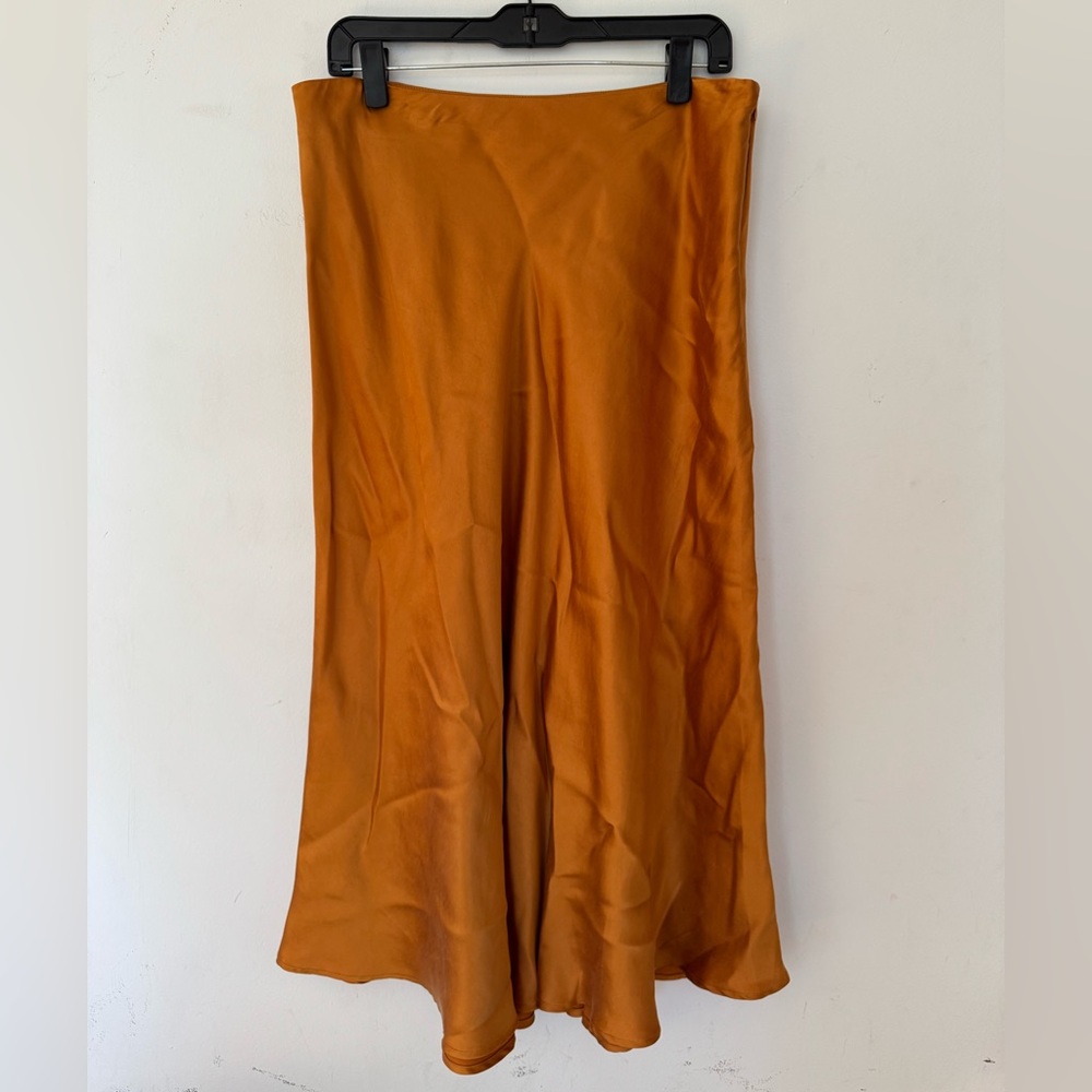 H&M Orange/Amber Midi Skirt